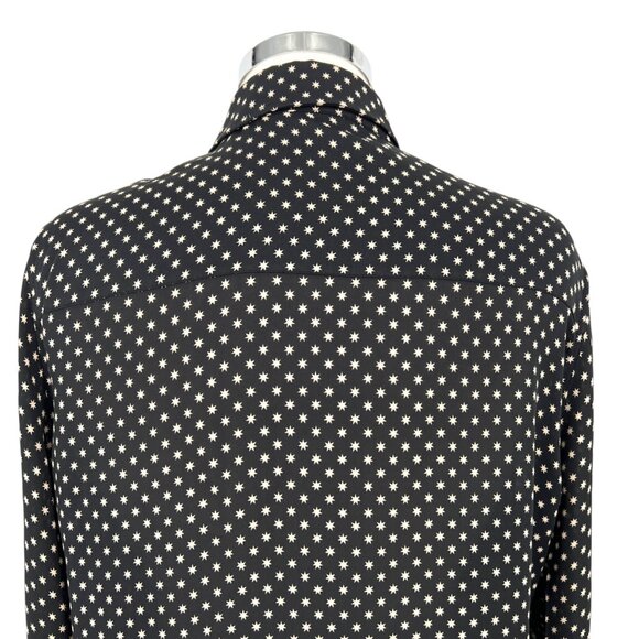 Equipment Silk Star Black White Button-Down Blouse Size Large - Picture 7 of 15